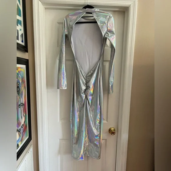 Holographic Long Sleeve Dress Akira NWT - Picture 7 of 8
